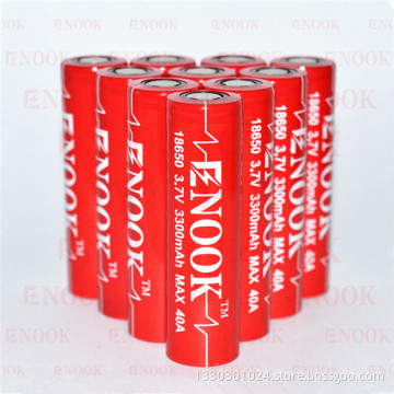 Huge stock Enook 3300mah 18650 imr battery enook 18650 battery 40A for vape mod pk vtc4 vtc5